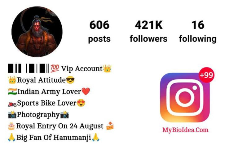 Hanuman Bio For Instagram