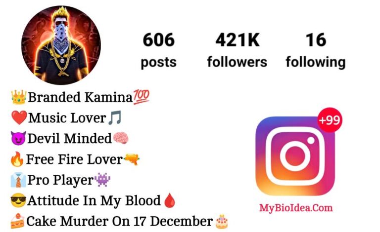 Free Fire Bio For Instagram